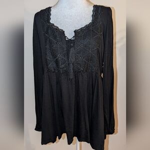 NWT Torrid Supersoft Sweetheart Lace Up Peplum Top